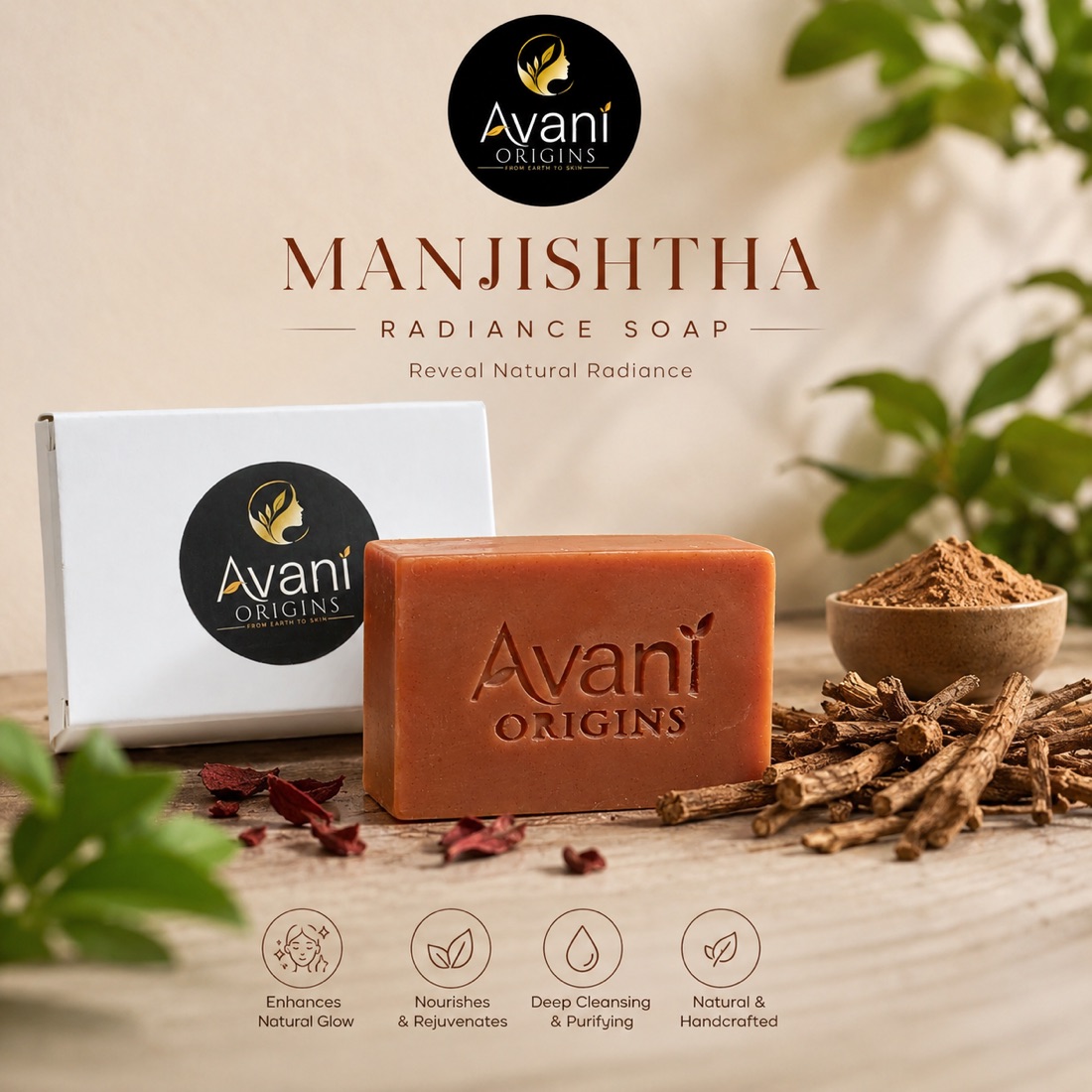 Manjistha Radiance herbal soap bar
